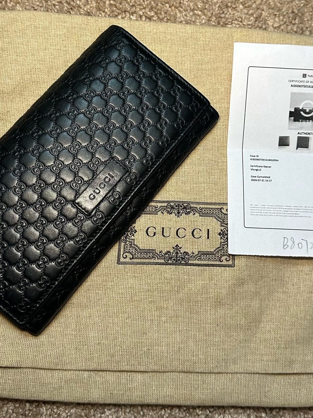Authentic Gucci Microguccissima Long Wallet